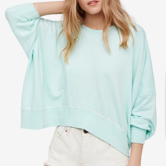 Free People Open Back Sweatshirt 